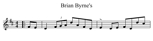 Brian Byrne's - staff notation