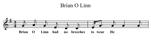 Brian O Linn - staff notation