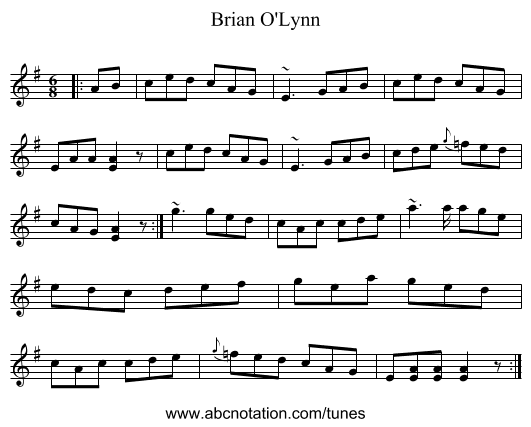 Brian O'Lynn - staff notation