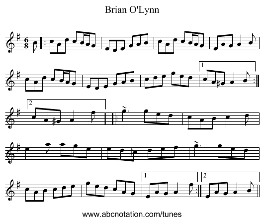 Brian O'Lynn - staff notation