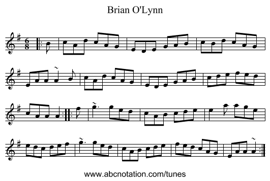 Brian O'Lynn - staff notation