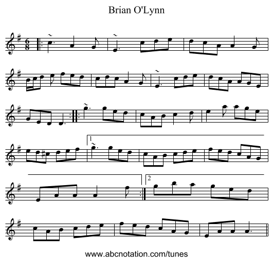 Brian O'Lynn - staff notation