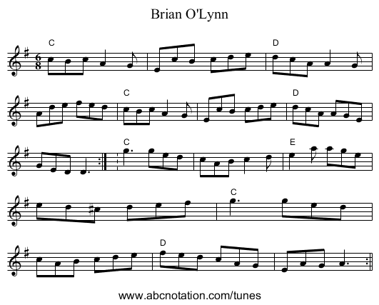 Brian O'Lynn - staff notation