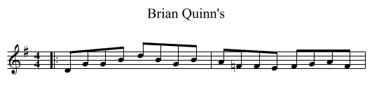 Brian Quinn's - staff notation