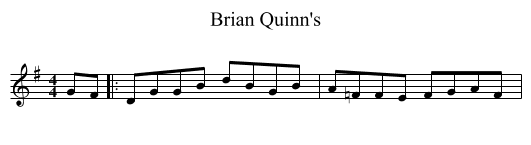 Brian Quinn's - staff notation