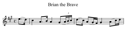 Brian the Brave - staff notation
