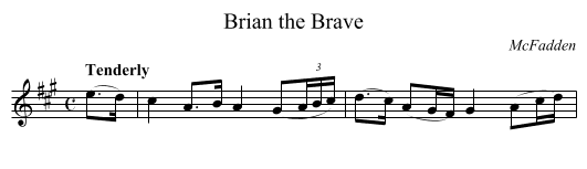 Brian the Brave - staff notation
