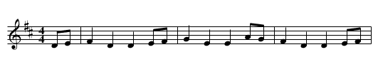 Brian Titus' Hornpipe - staff notation