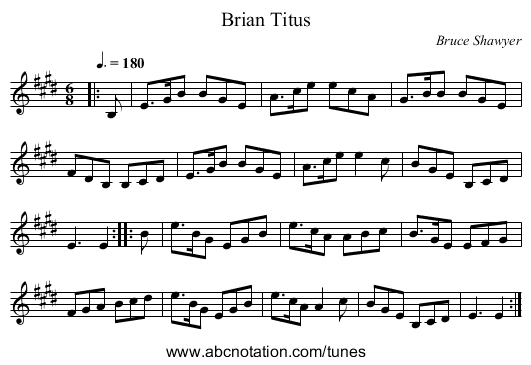 Brian Titus - staff notation