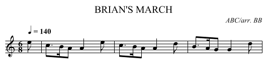 BRIAN'S MARCH - staff notation
