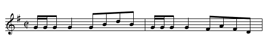 Brichan Castle. JBut.831 - staff notation