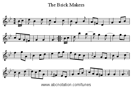 Brick Makers, The - staff notation