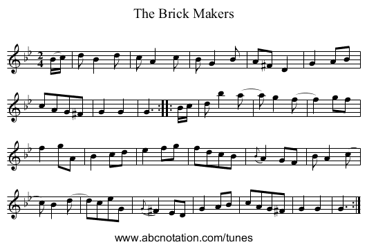 Brick Makers, The - staff notation