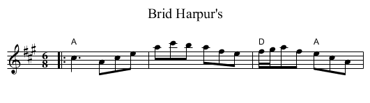 Brid Harpur's - staff notation