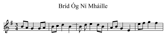 Bríd Óg Ní Mháille - staff notation