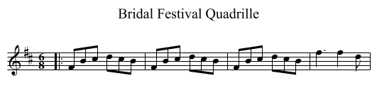 Bridal Festival Quadrille - staff notation