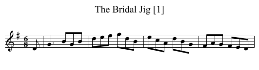 Bridal Jig [1], The - staff notation