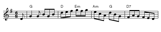 Bridal Jig - staff notation