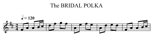 BRIDAL POLKA, The - staff notation