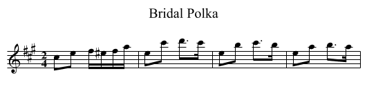 Bridal Polka - staff notation