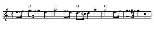 Bridal Varsovienne - staff notation