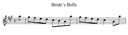 Bride’s Bells - staff notation
