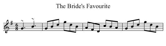 Bride's Favourite, The - staff notation