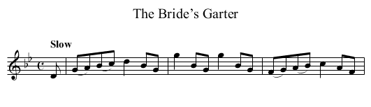 Bride’s Garter, The - staff notation