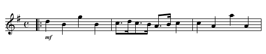 BRIDESMAID SCHOTTISCHE - staff notation