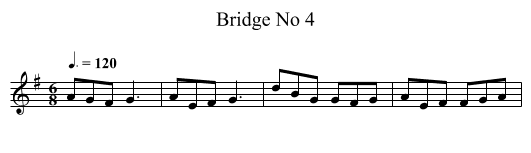 Bridge No 4 - staff notation