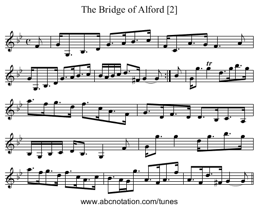 Bridge of Alford [2], The - staff notation