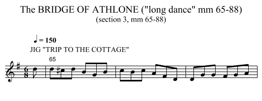 BRIDGE OF ATHLONE (long dance mm 65-88), The - staff notation