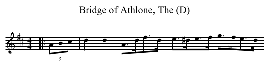 Bridge of Athlone, The (D) - staff notation