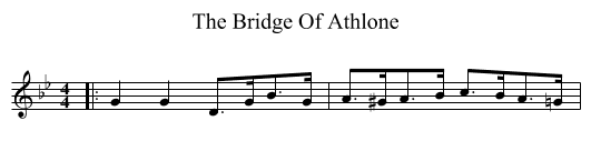 Bridge Of Athlone, The  - staff notation