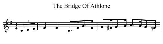 Bridge Of Athlone, The  - staff notation