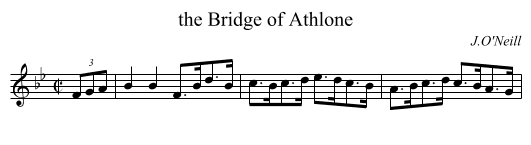 Bridge of Athlone, the  - staff notation