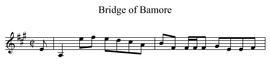Bridge of Bamore - staff notation