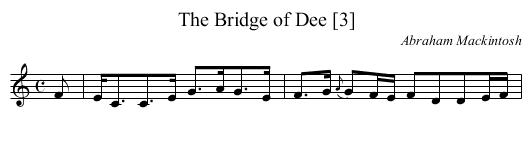 Bridge of Dee [3], The - staff notation