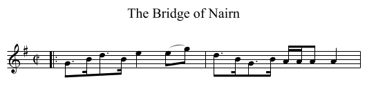 Bridge of Nairn, The  - staff notation