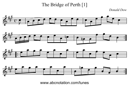 Bridge of Perth [1], The - staff notation