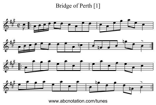 Bridge of Perth [1] - staff notation