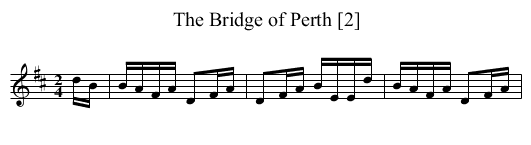 Bridge of Perth [2], The - staff notation