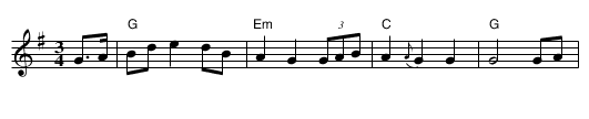 Bridget Cruise (3rd Setting) - staff notation