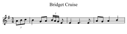 Bridget Cruise - staff notation