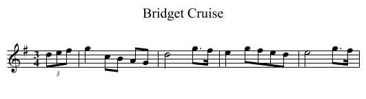 Bridget Cruise - staff notation