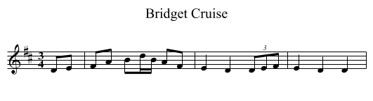 Bridget Cruise - staff notation