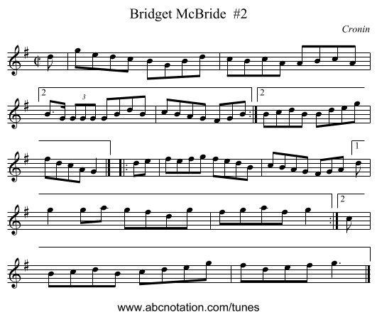 Bridget McBride  #2 - staff notation