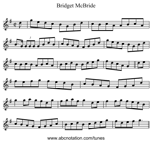 Bridget McBride - staff notation