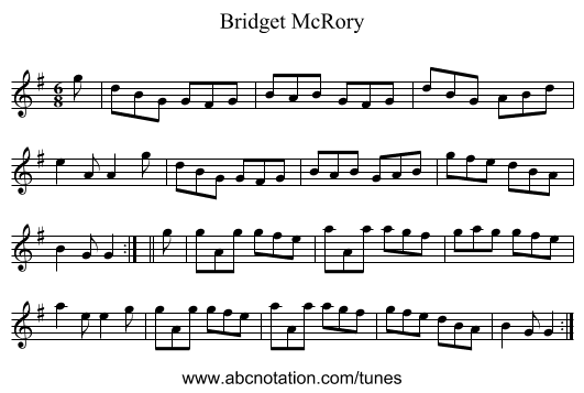 Bridget McRory - staff notation