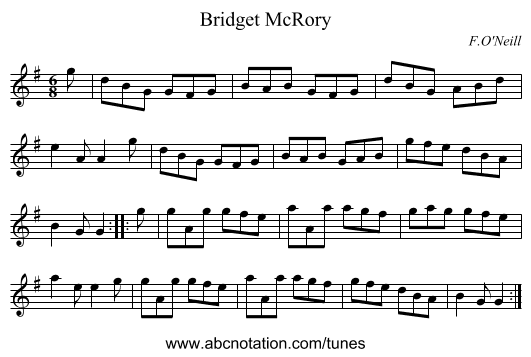 Bridget McRory - staff notation